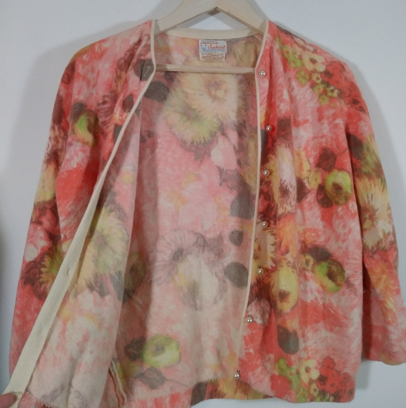 SOLD 🥰 Angora 50s cardigan french Hand sweater - Picture 3 of 7